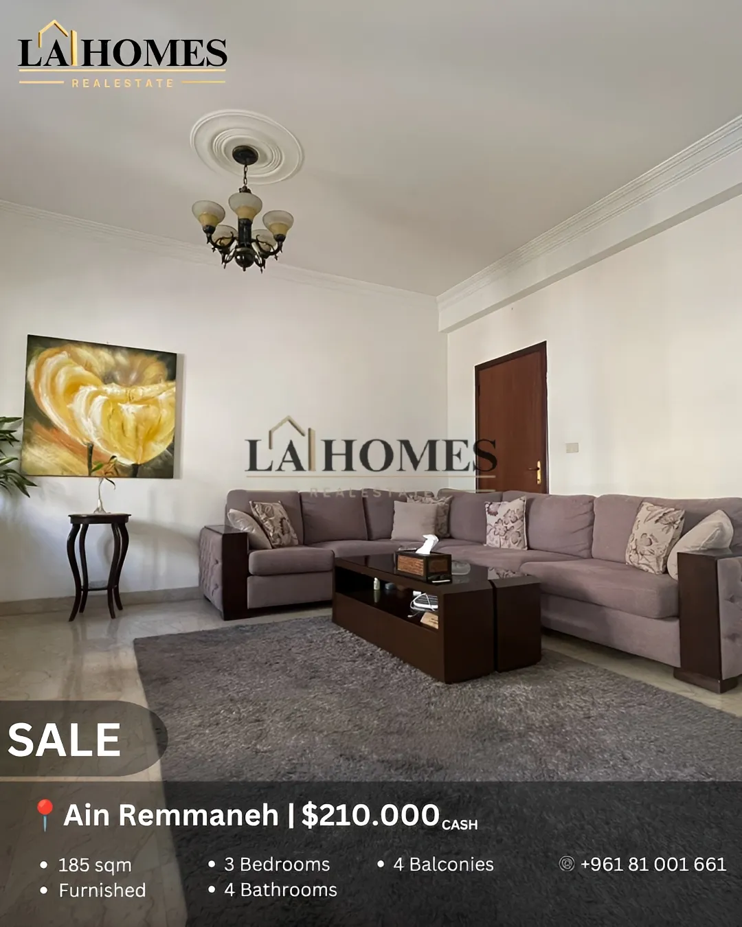 Apartment for sale in Ain el remmeneh