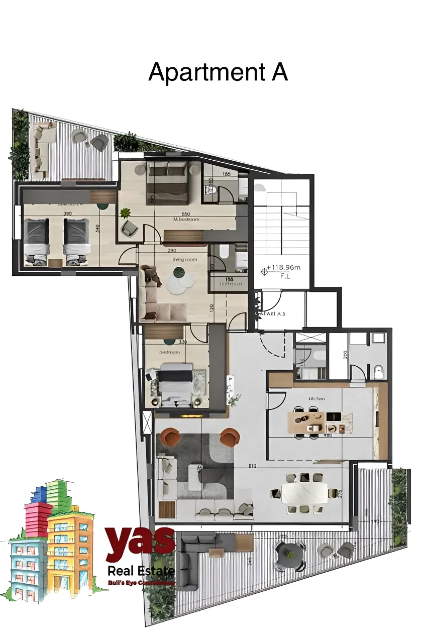 Apartment for Sale in Zouk Mikael - 3 bed, 3 bath