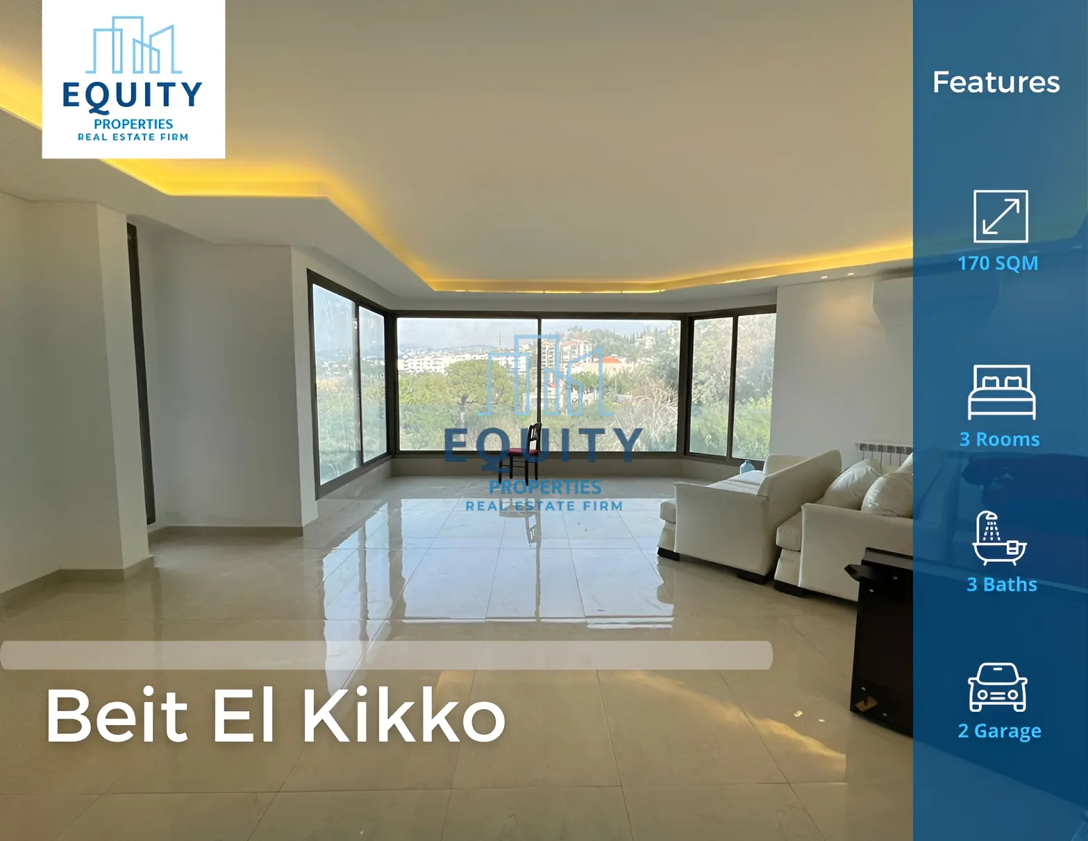 Apartment for rent in Beit Al Koukko, Lebanon - 3 bed, 3 bath