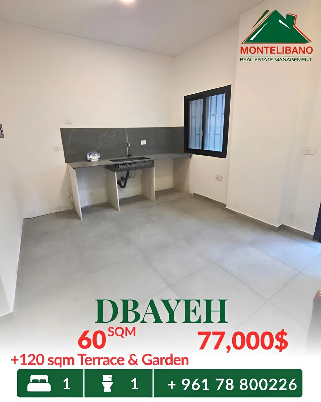 Apartment for sale in Dbayeh - 1 bed, 1 bath