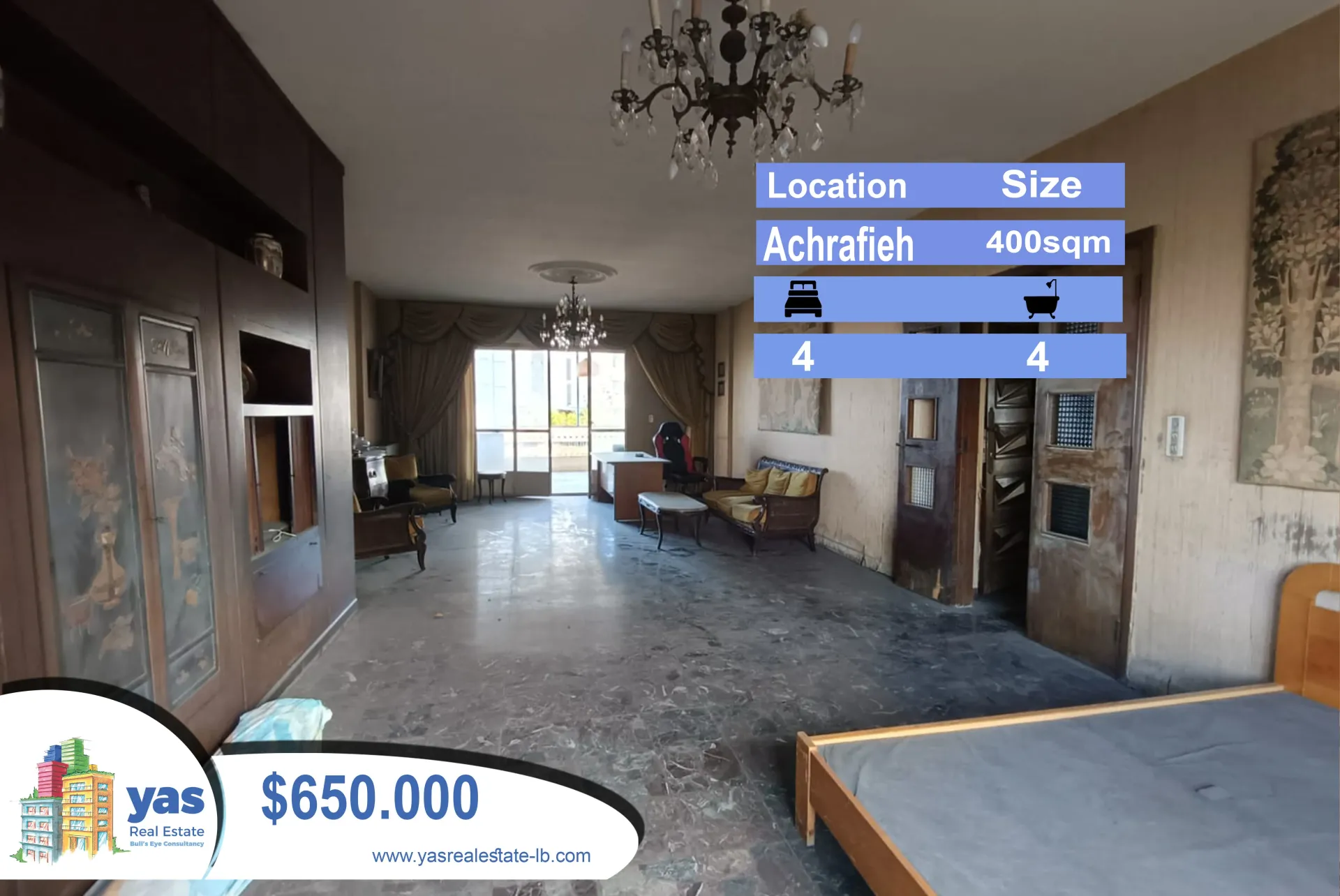 Apartment for Sale in Achrafieh