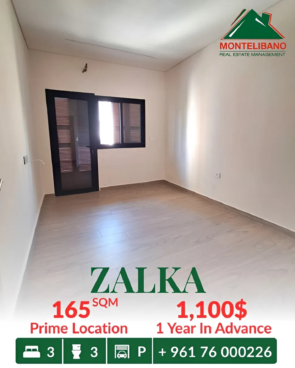 Apartment for rent in Zalqa, Lebanon