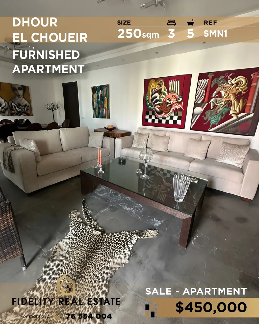 Apartment for sale in Dhour El Choueir, Lebanon - 3 bed, 5 bath