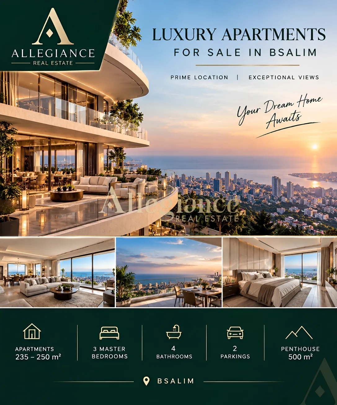 Apartment for sale in Bsalim