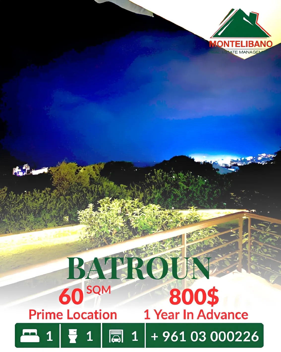 Apartment for rent in Batroun, Lebanon