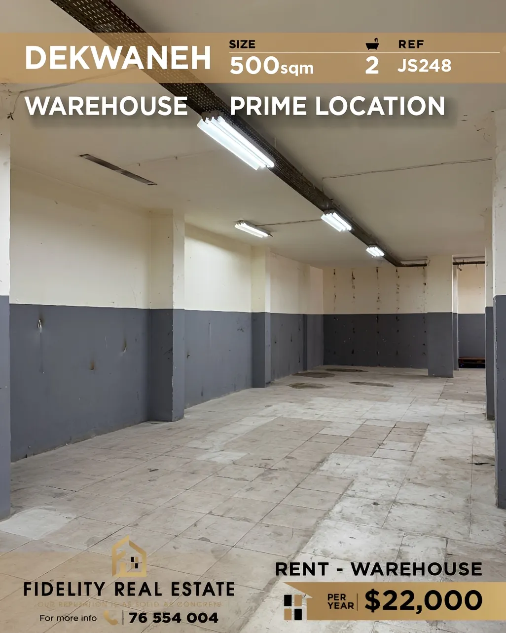 Warehouse for rent in Dekwaneh, Lebanon