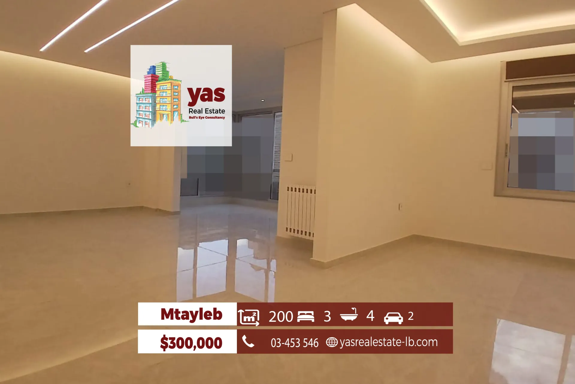 Apartment for Sale in Mtaileb - 3 bed, 4 bath