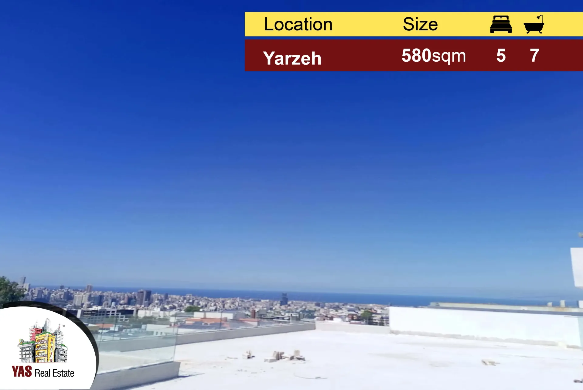 Apartment for Sale in Yarzeh - 5 bed, 7 bath