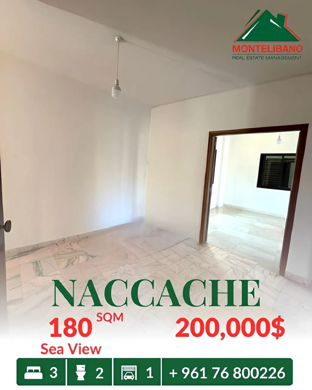 Apartment for sale in Naccache, Lebanon