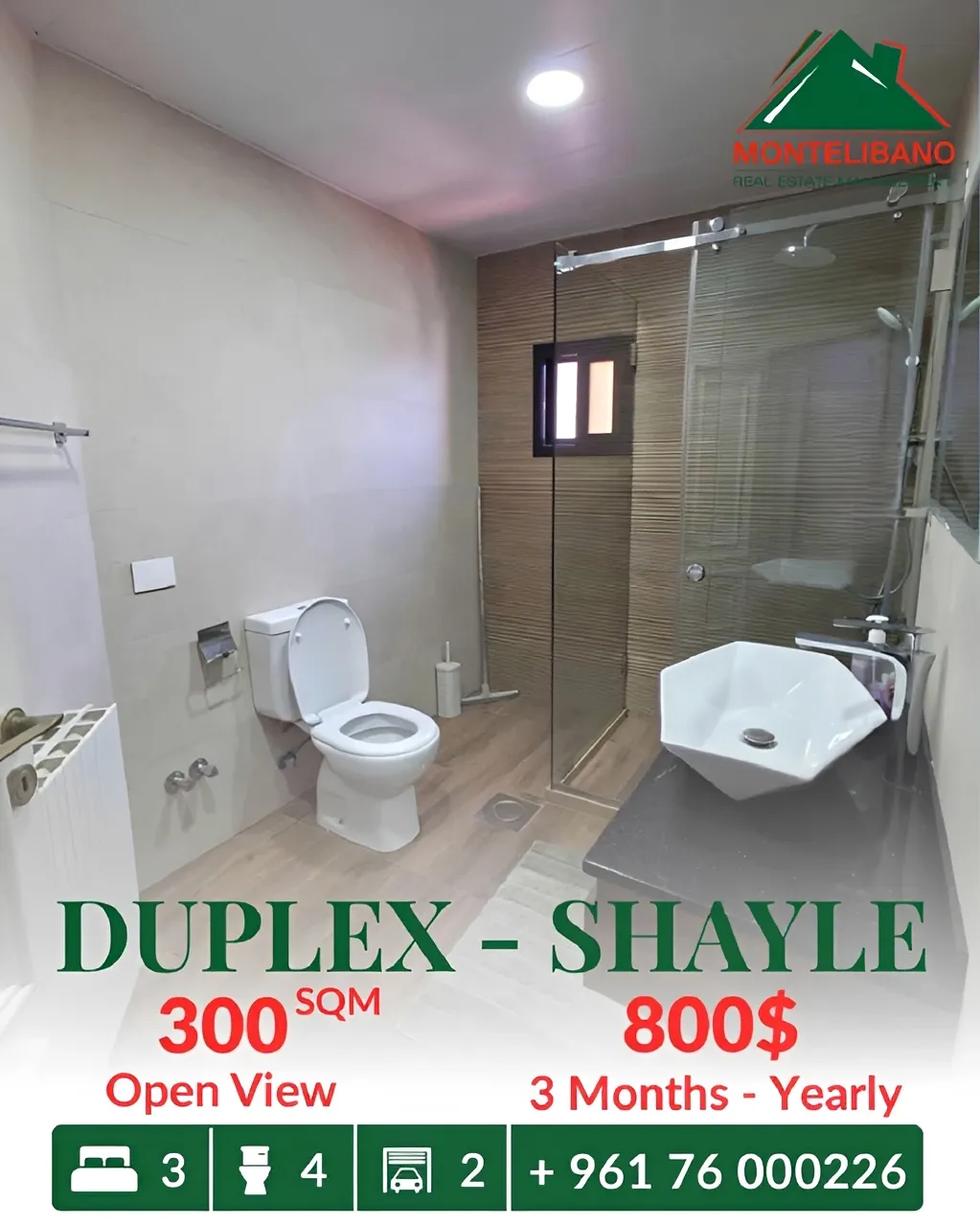 Duplex for rent in Sehayleh, Lebanon