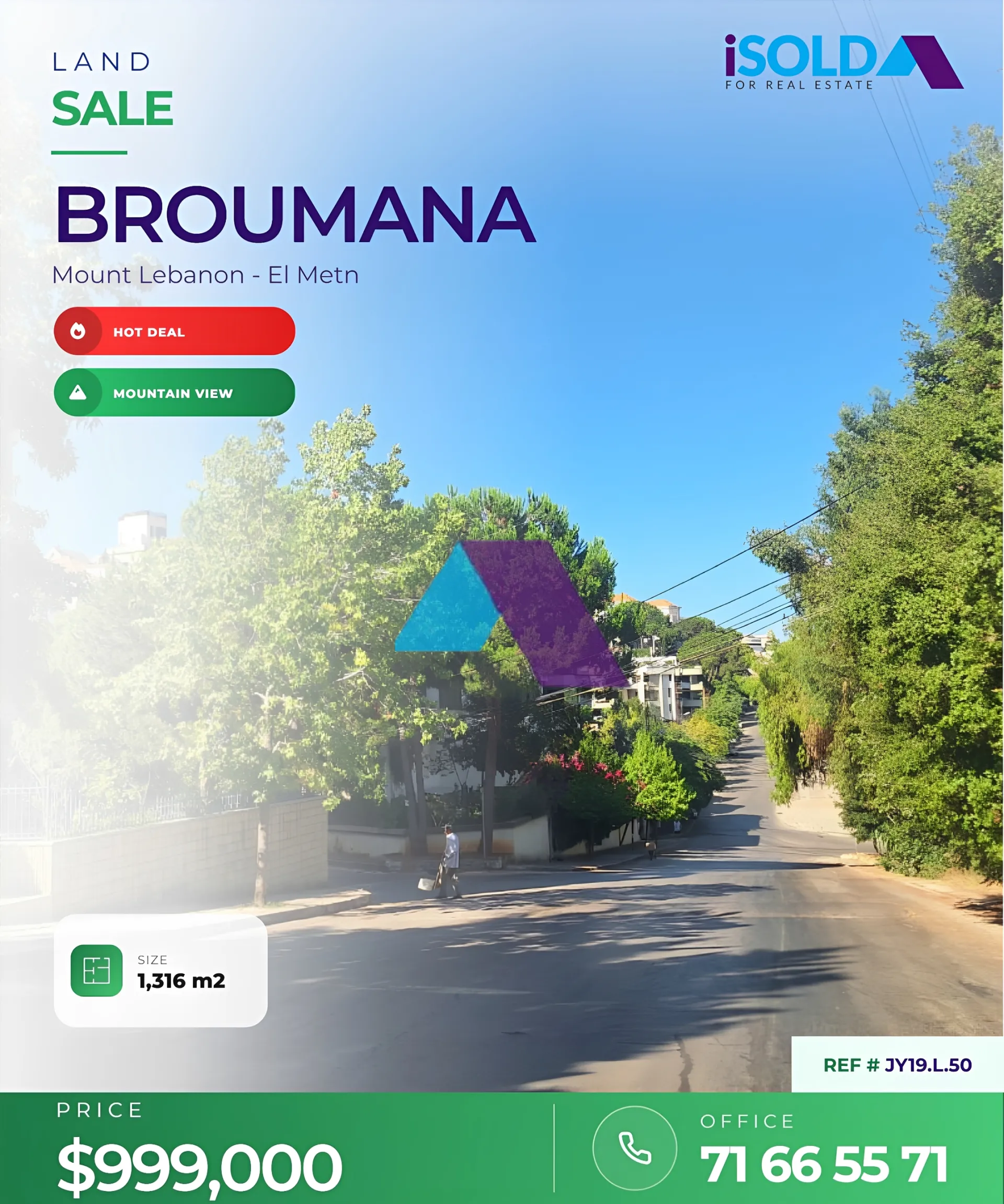 Land for Sale in Broummana