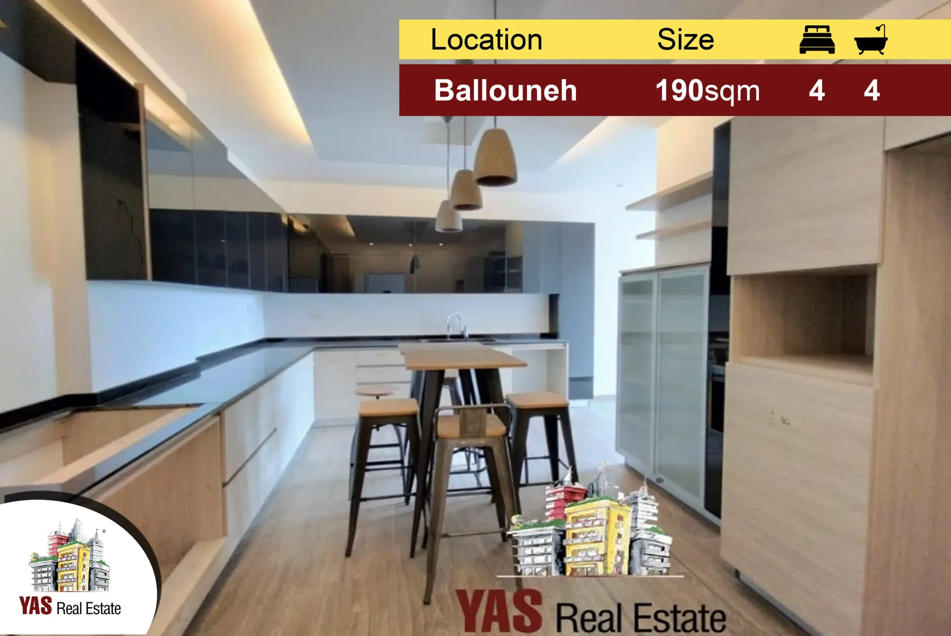 Apartment for Sale in Ballouneh - 4 bed, 4 bath