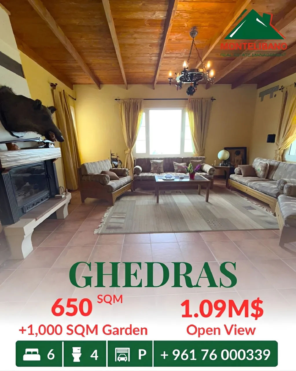 Apartment for sale in Ghadras, Lebanon