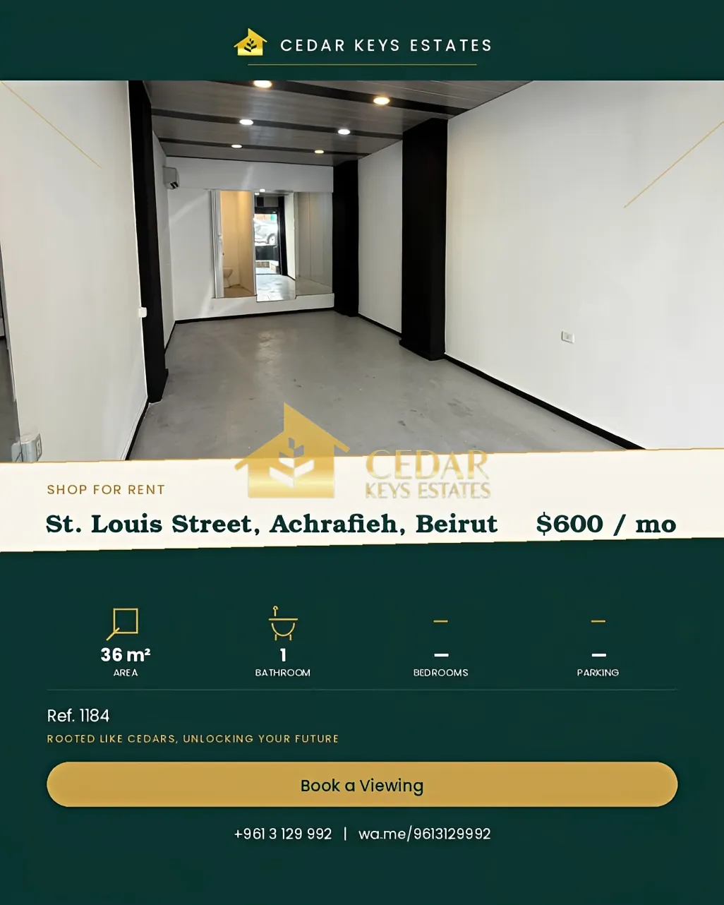 Shop for rent in St Lois, Bayrut, Lebanon