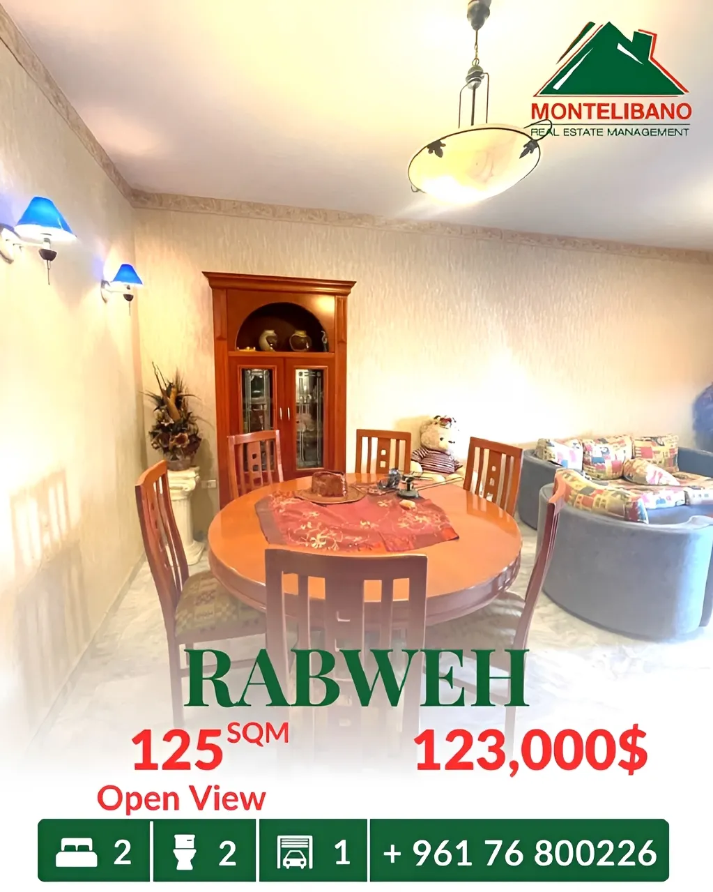 Apartment for sale in Rabweh, Bayrut, Lebanon