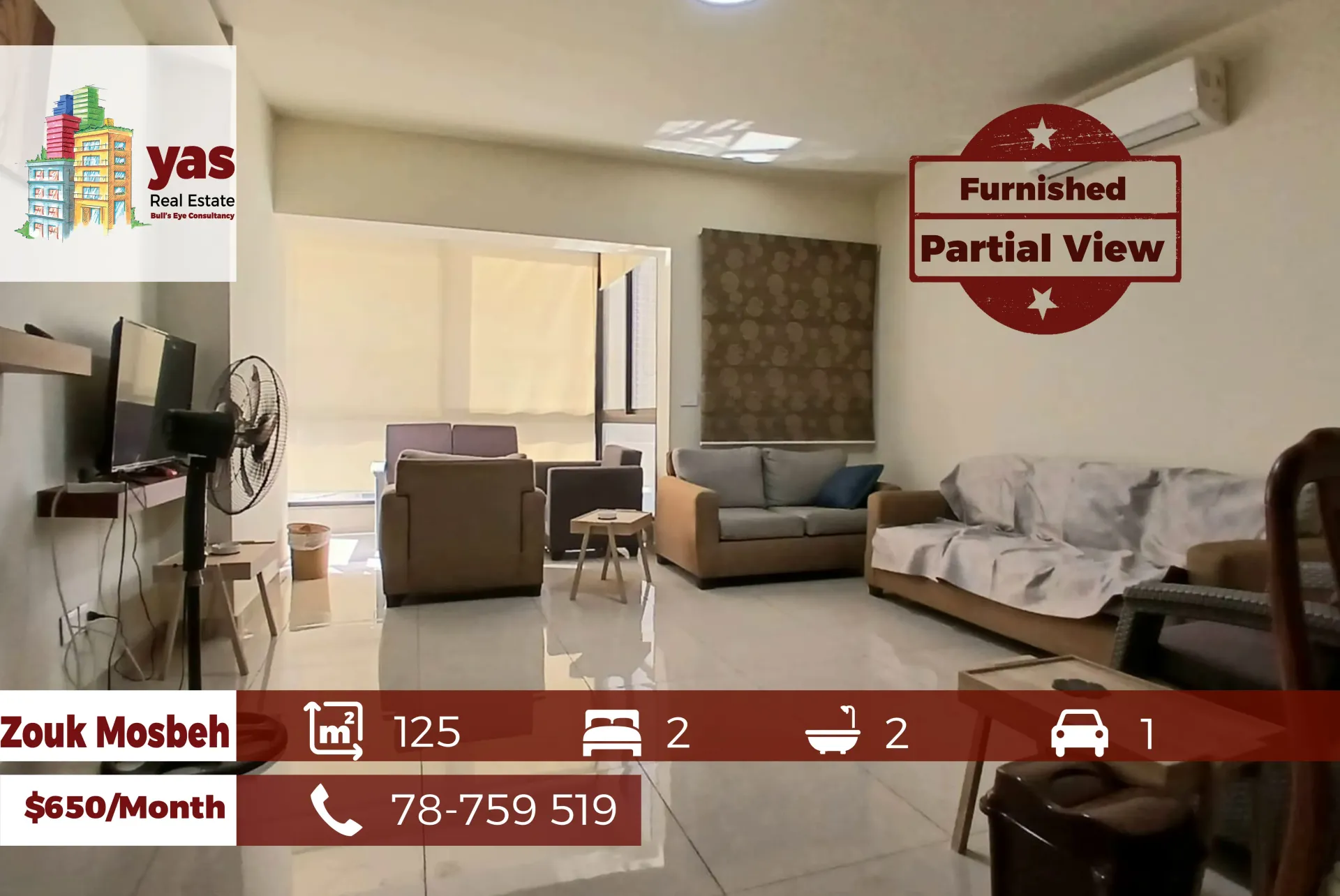 Apartment for Rent in Zouk Mosbeh