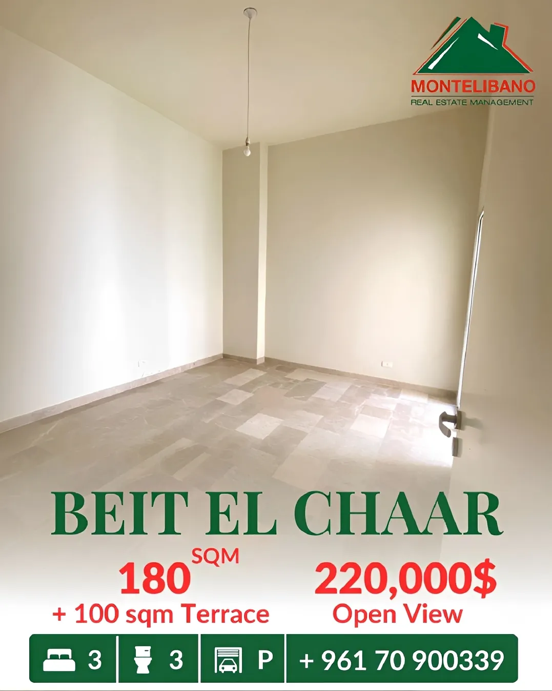 Apartment for sale in Beit El Chaar, Lebanon
