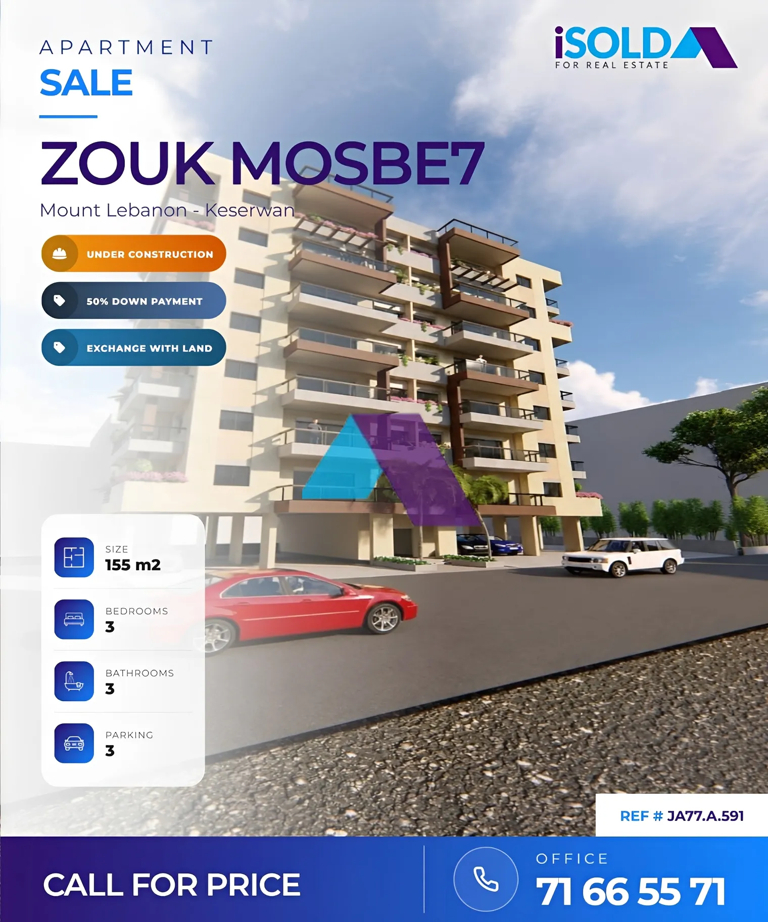 Apartment for sale in Zouk Mosbeh