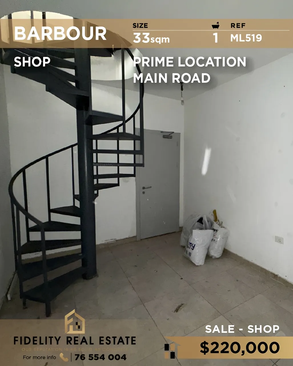 Shop for sale in Barbour, Beirut