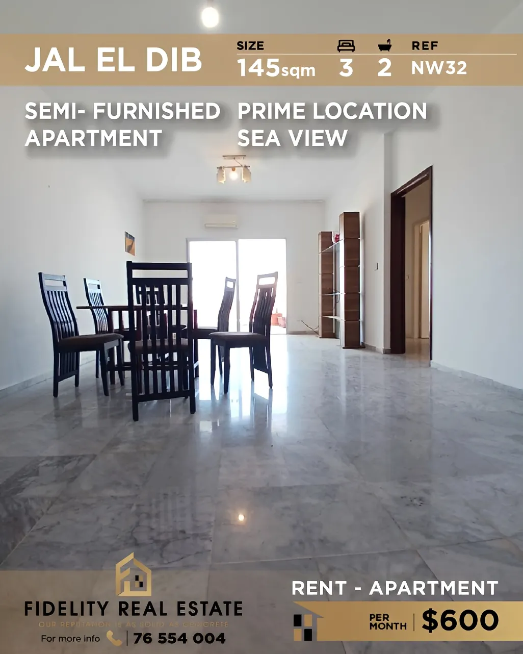 Apartment for rent in Jal El Dib, Lebanon