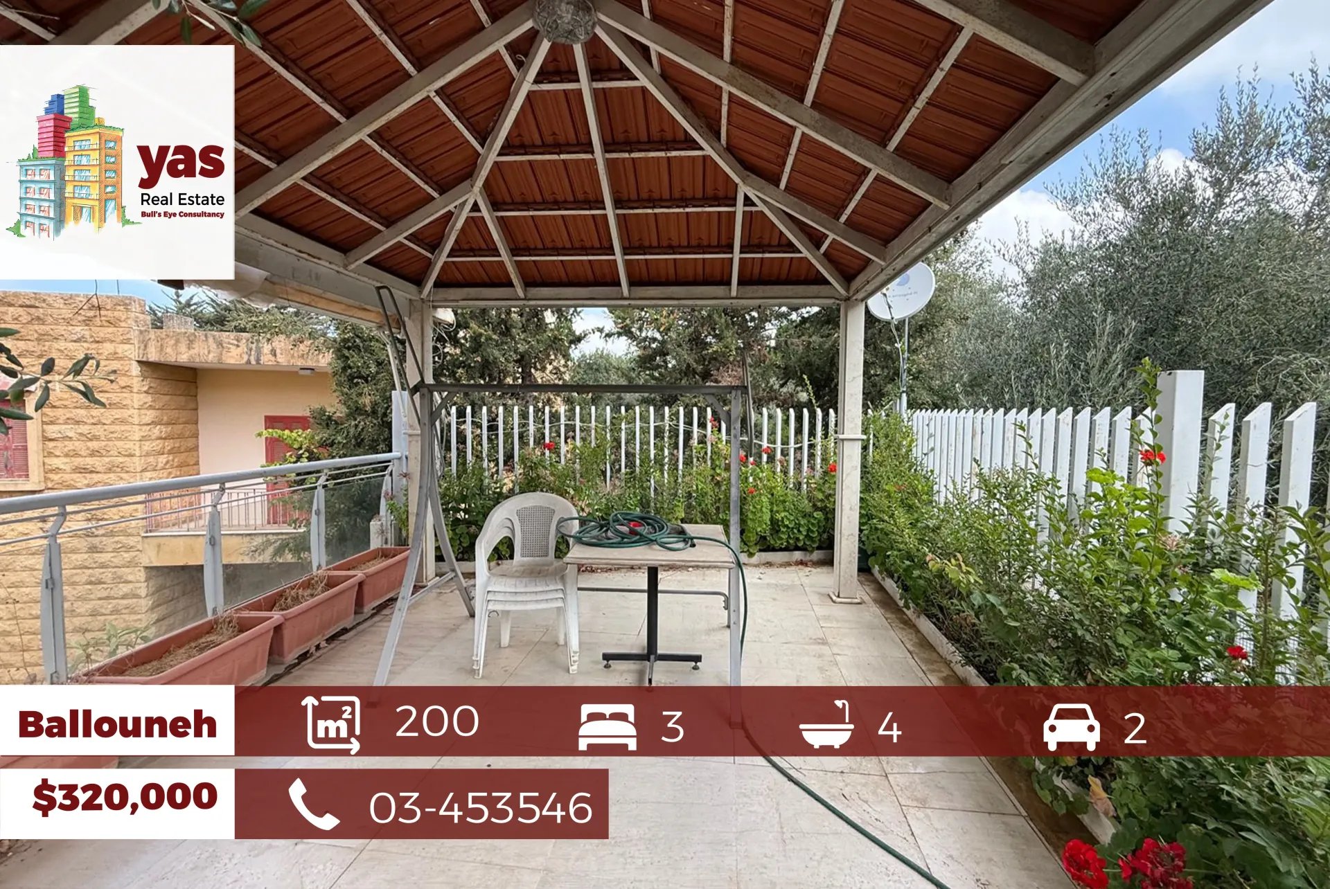Apartment for Sale in Ballouneh - 3 bed, 4 bath