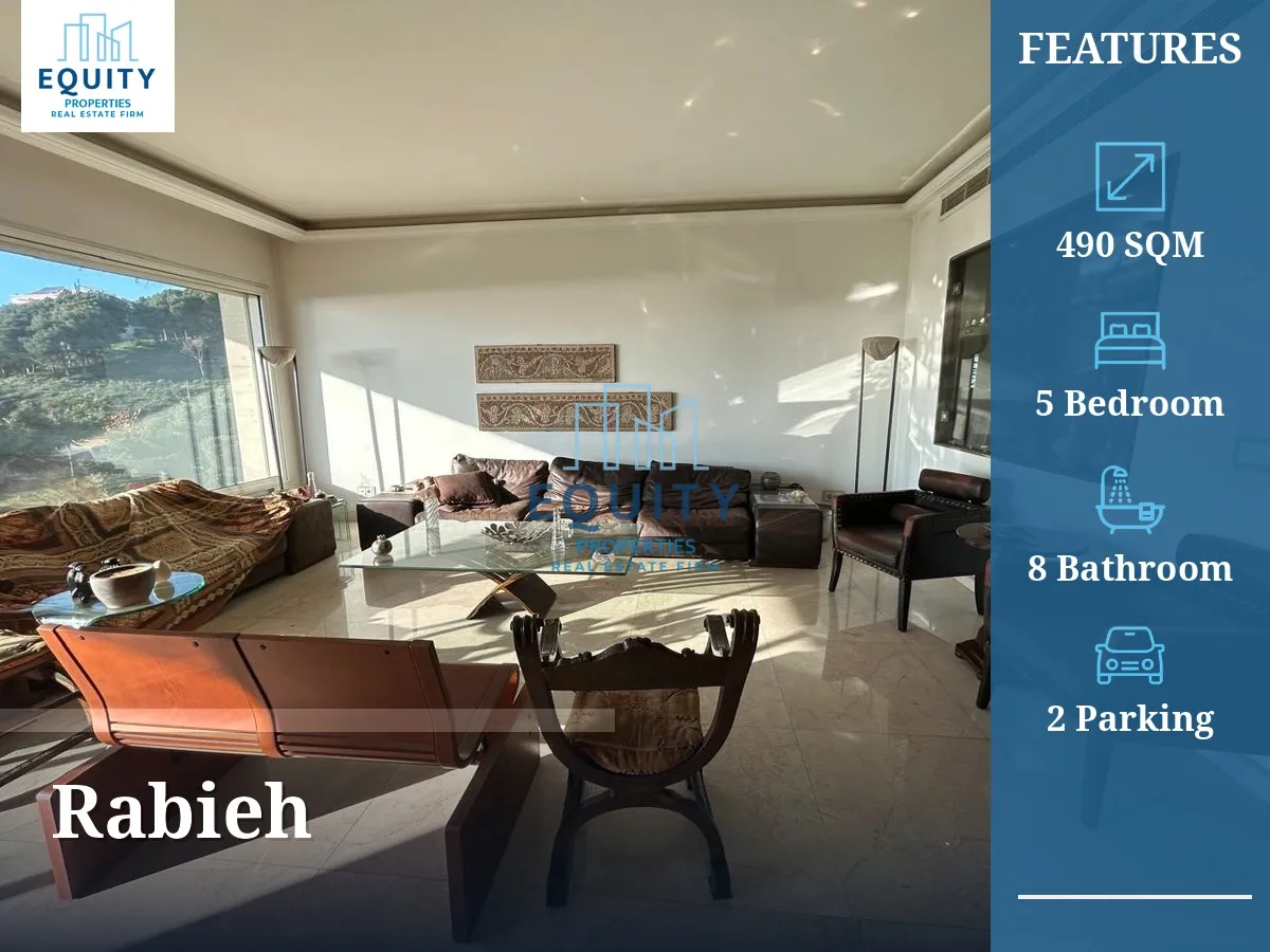 Apartment for sale in Rabieh - 5 bed, 8 bath