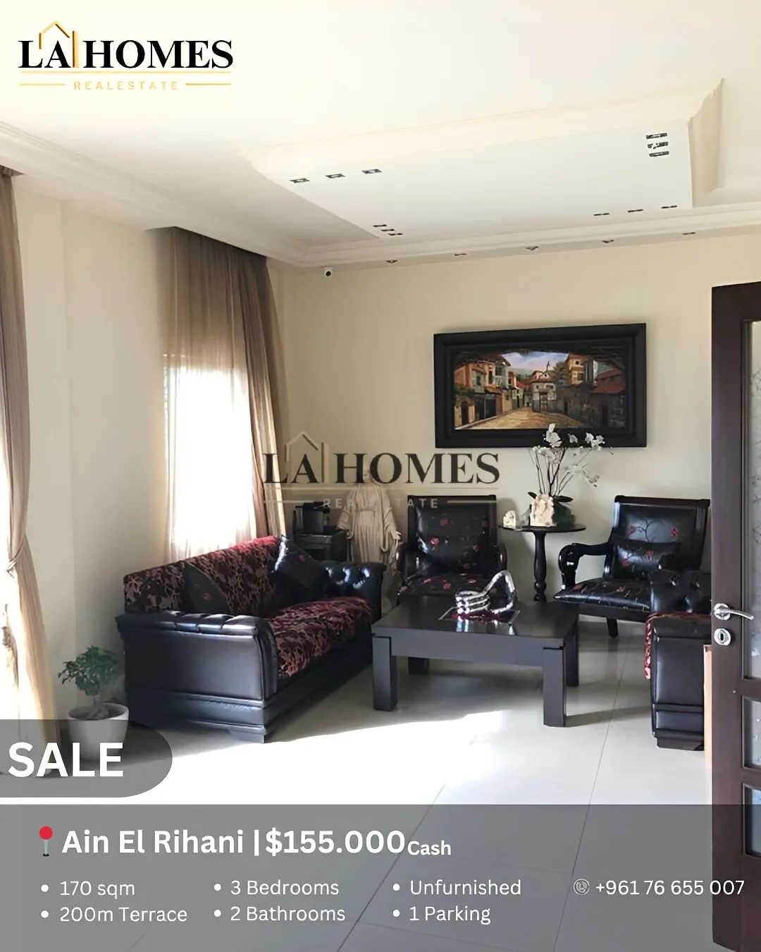 Apartment for sale in Ain el rihaneh, lebanon - 3 bed, 2.0 bath