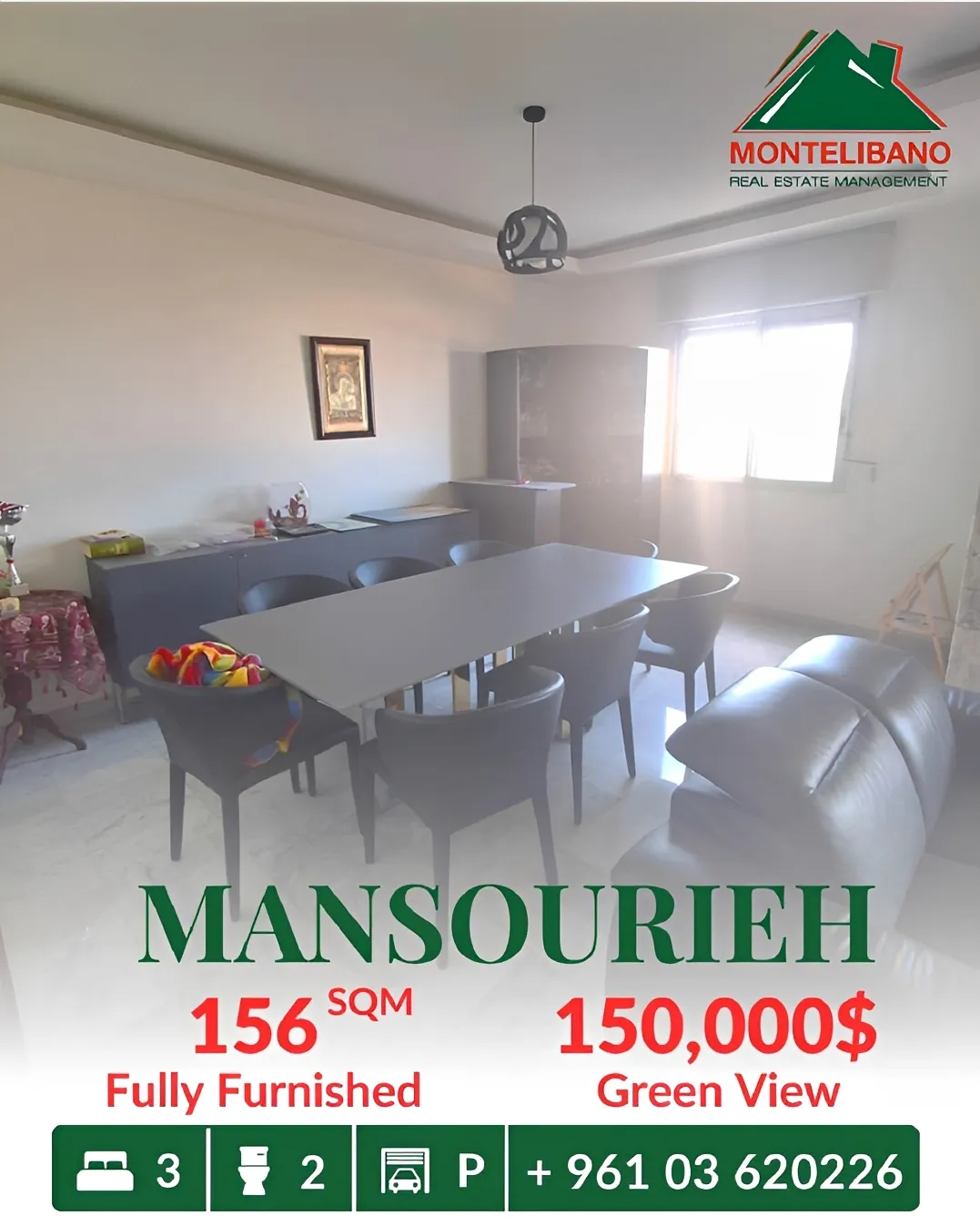 Apartment for sale in Mansourieh, Lebanon