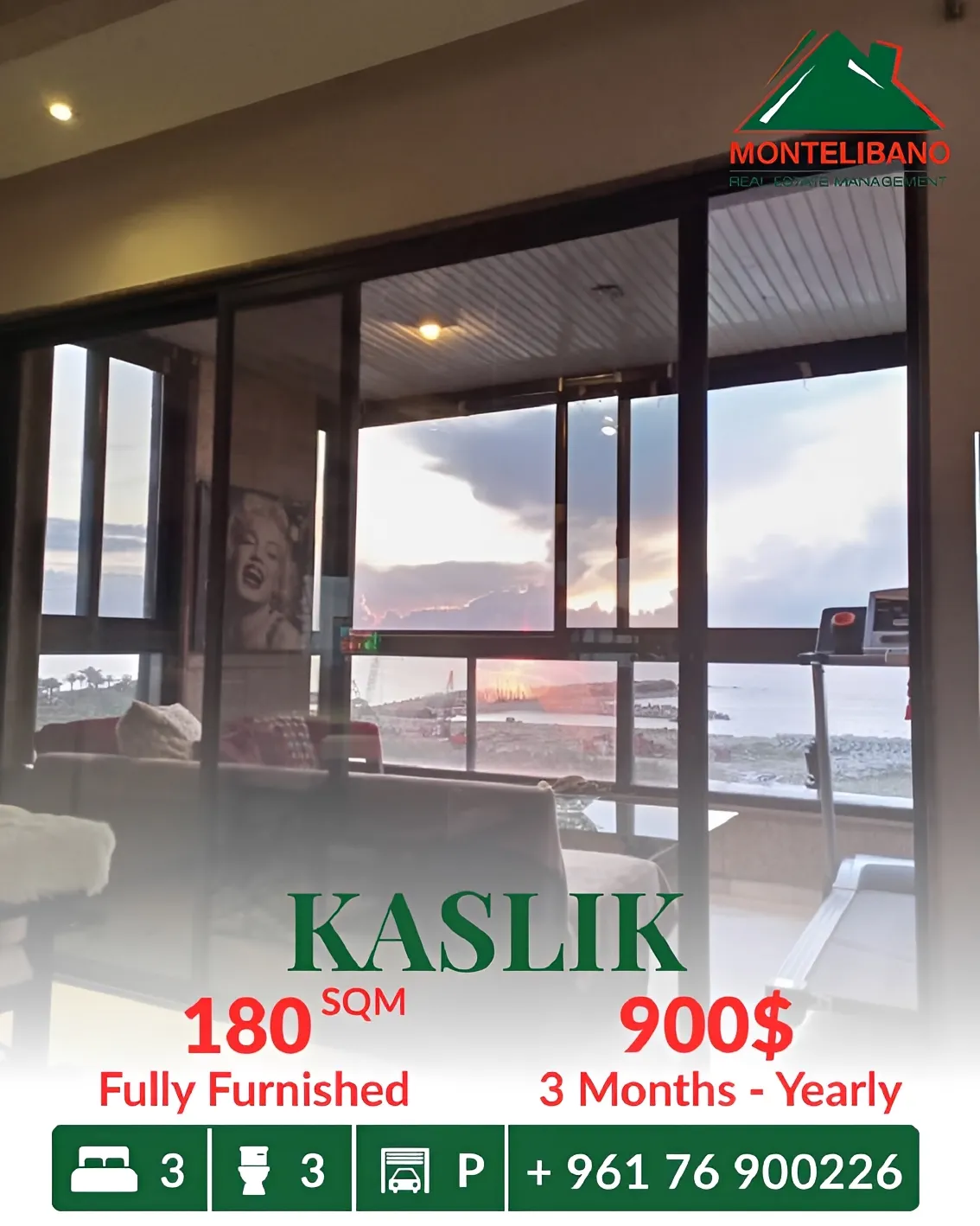 Apartment for rent in Kaslik, Lebanon