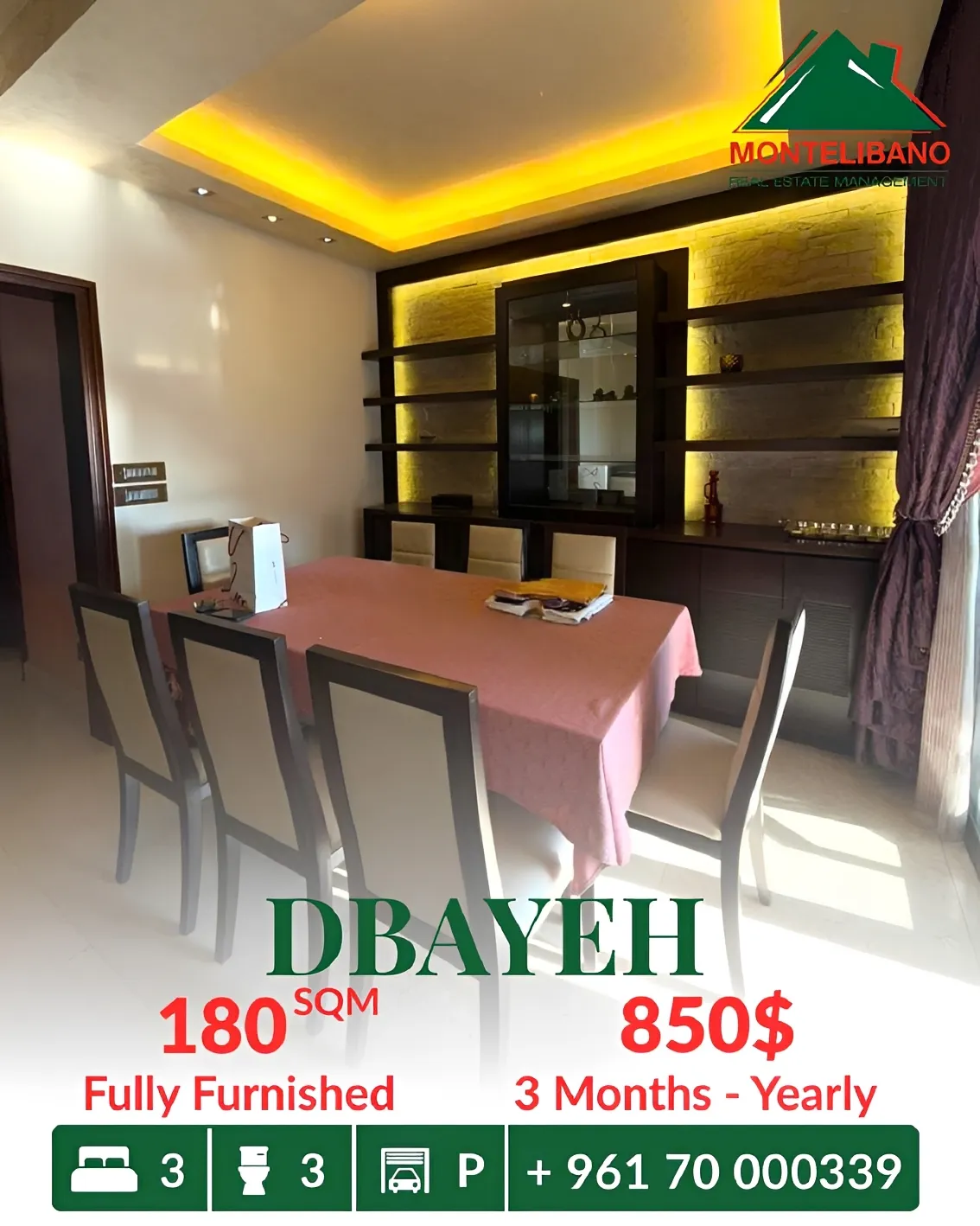 Apartment for rent in Dbayeh, Lebanon