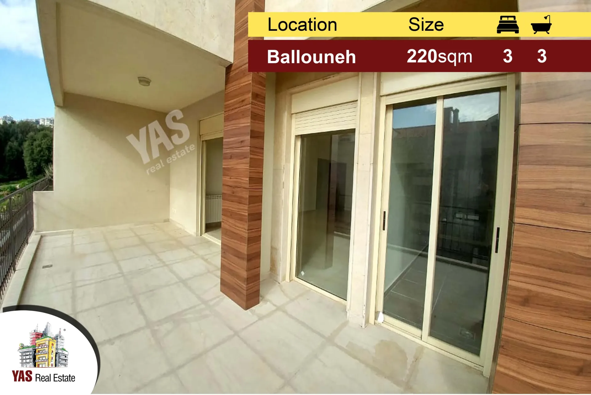 Apartment for Sale in Ballouneh - 3 bed, 3 bath