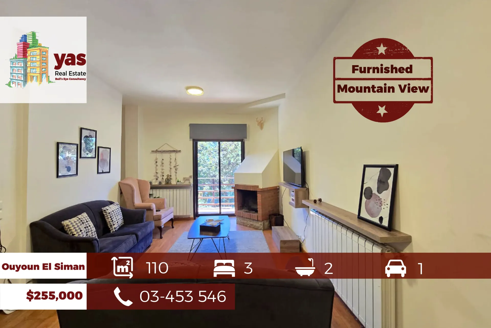 Apartment for Sale in Aayoun El Siman - 3 bed, 2 bath