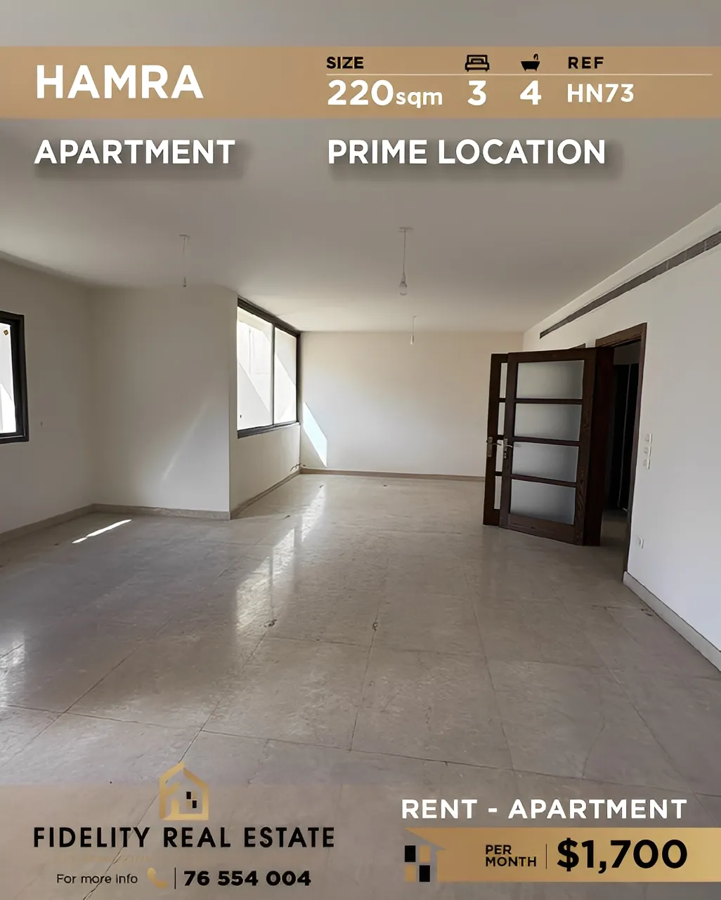 Apartment for Rent in Hamra, Beirut, Lebanon