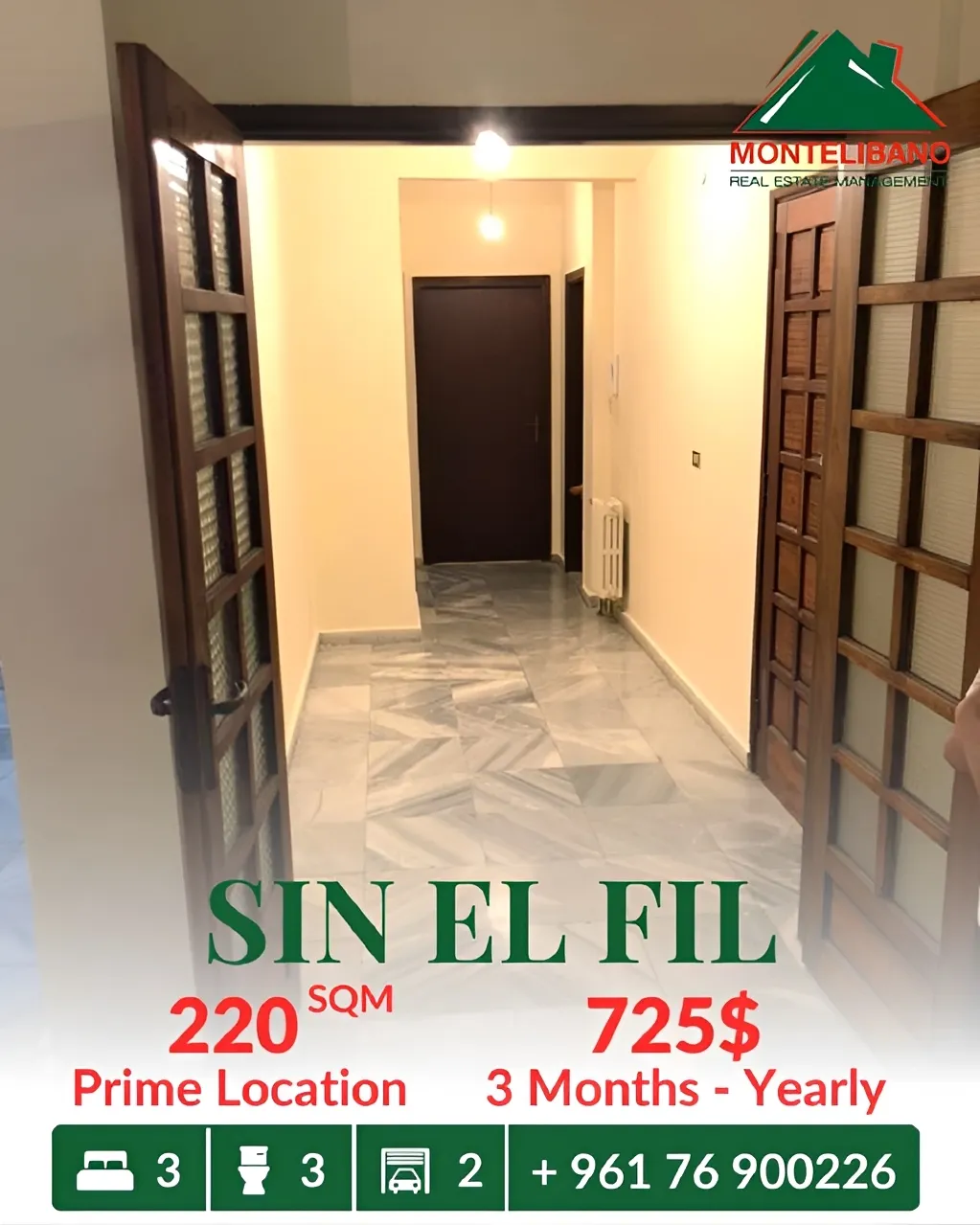 Apartment for rent in Sin El Fil, Lebanon