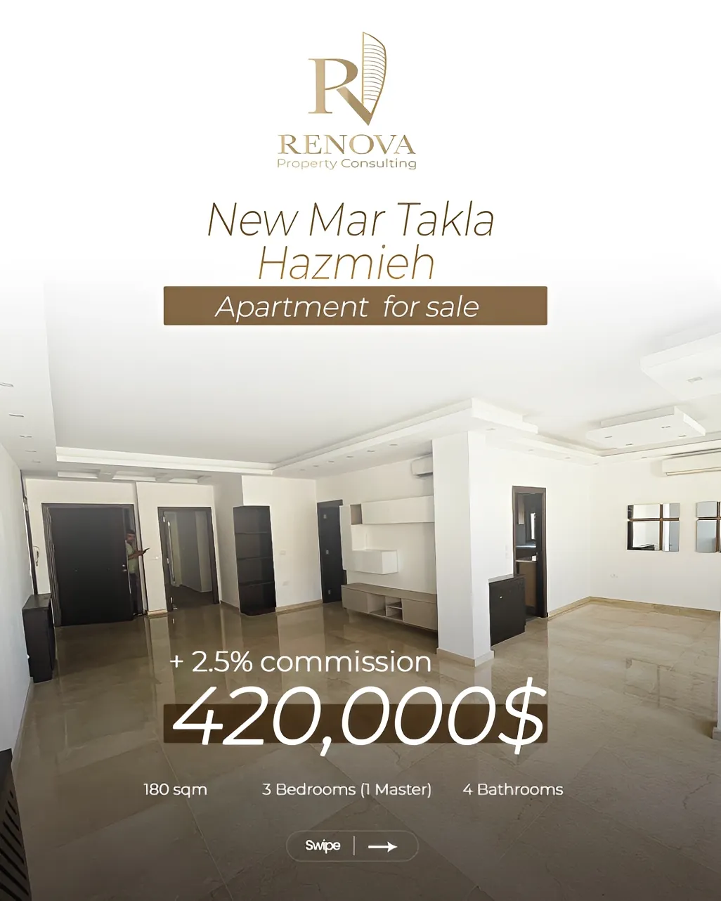 Apartment for sale in Hazmieh