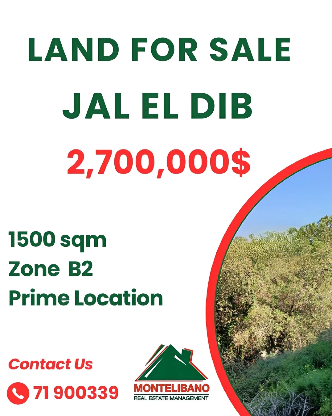 Residential Land for sale in Jal El Dib, Lebanon