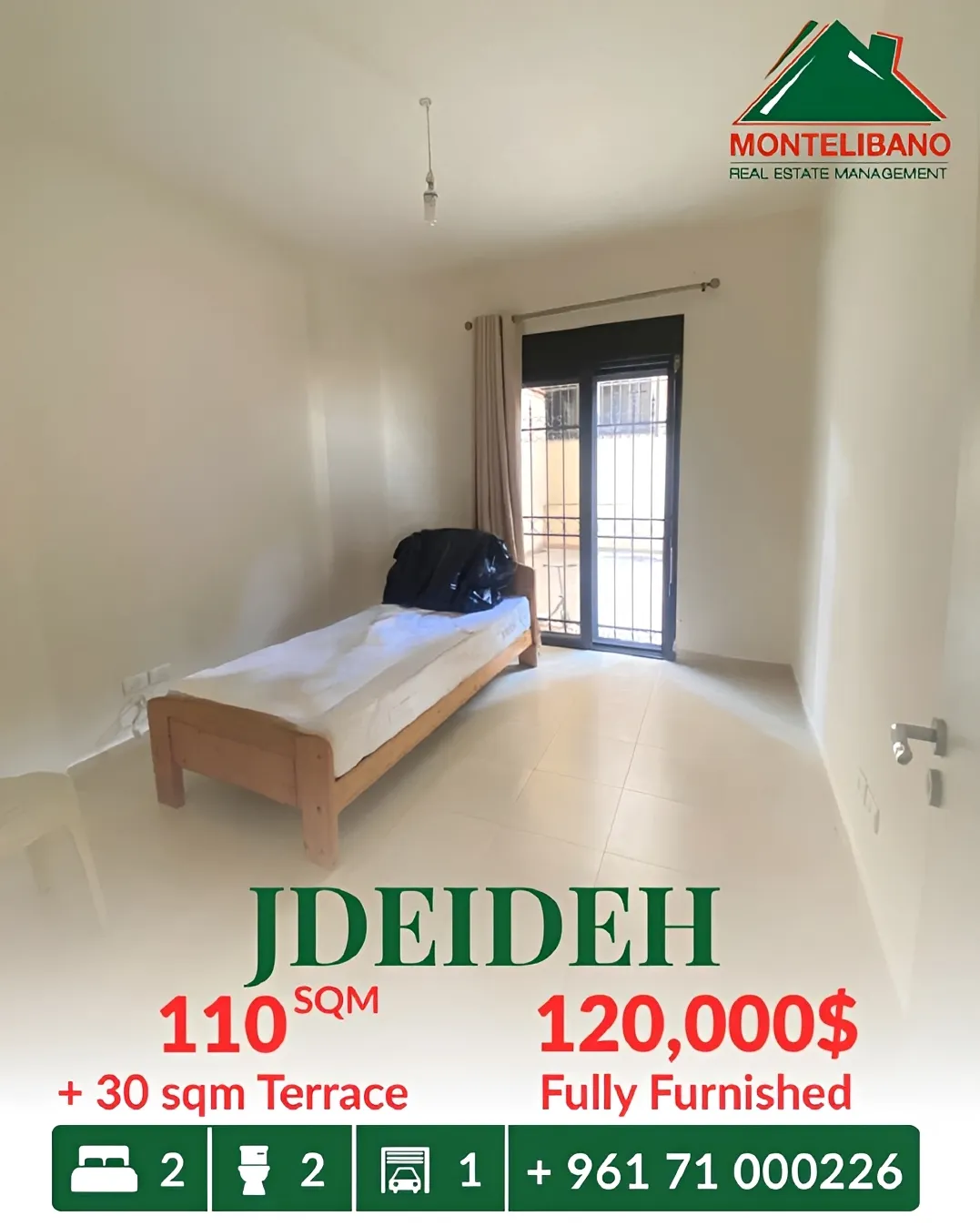 Apartment for sale in Jdeideh