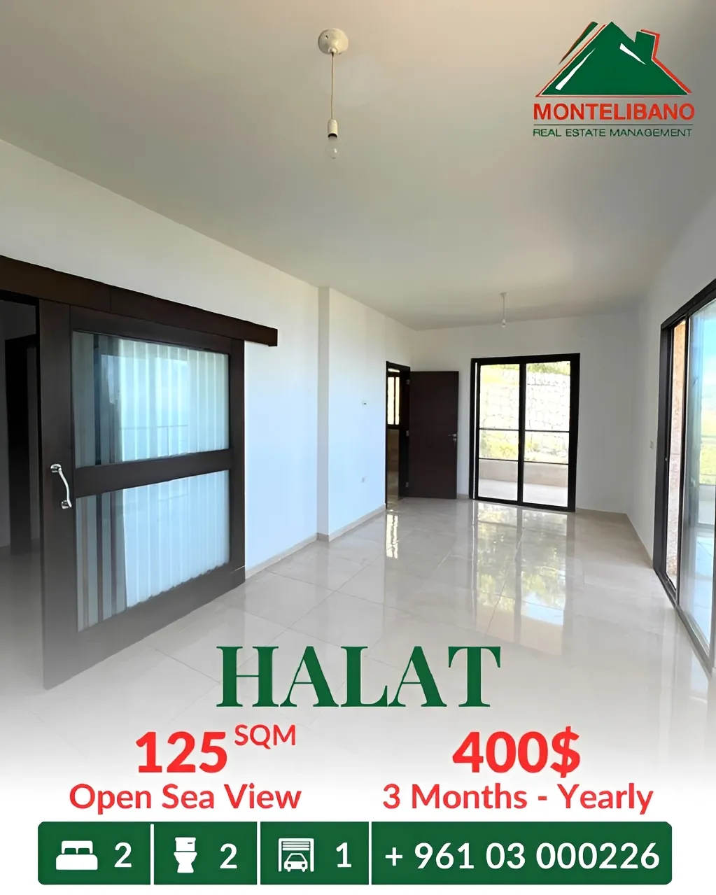 Apartment for rent in Halat, Lebanon