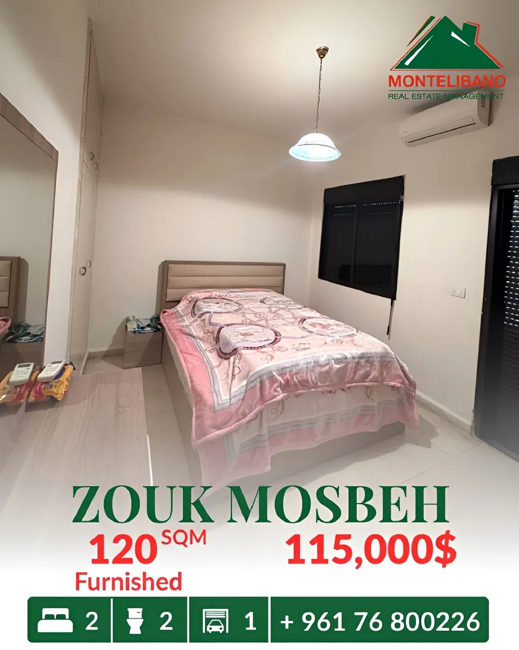 Apartment for sale in Zouk Mosbeh