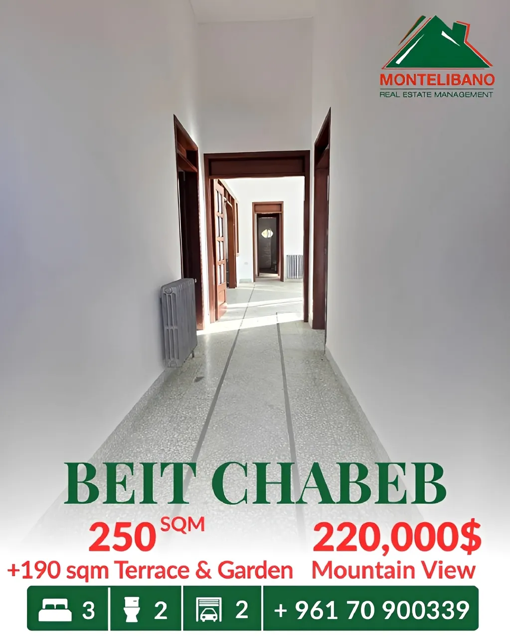 Apartment for sale in Beit Chabeb, Lebanon