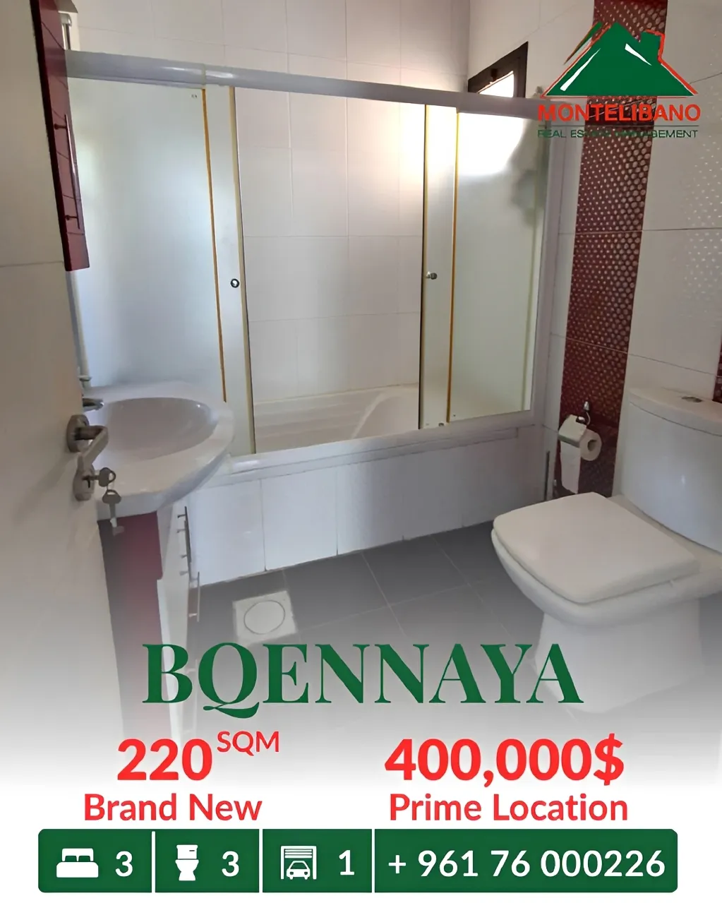 Apartment for sale in Bqennaya, Lebanon