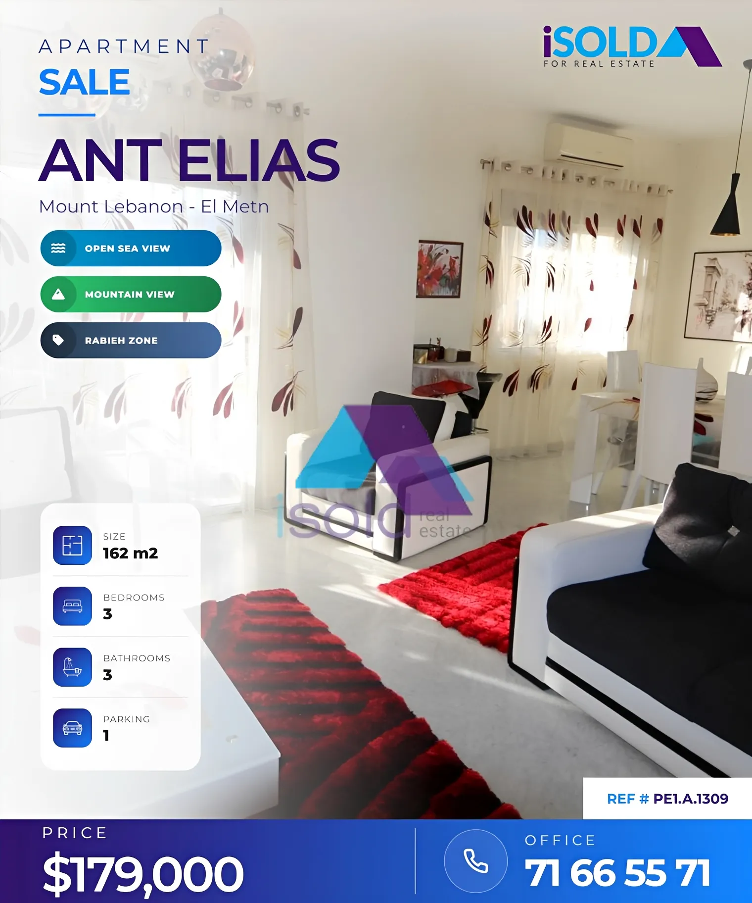 Apartment for sale in Rabieh