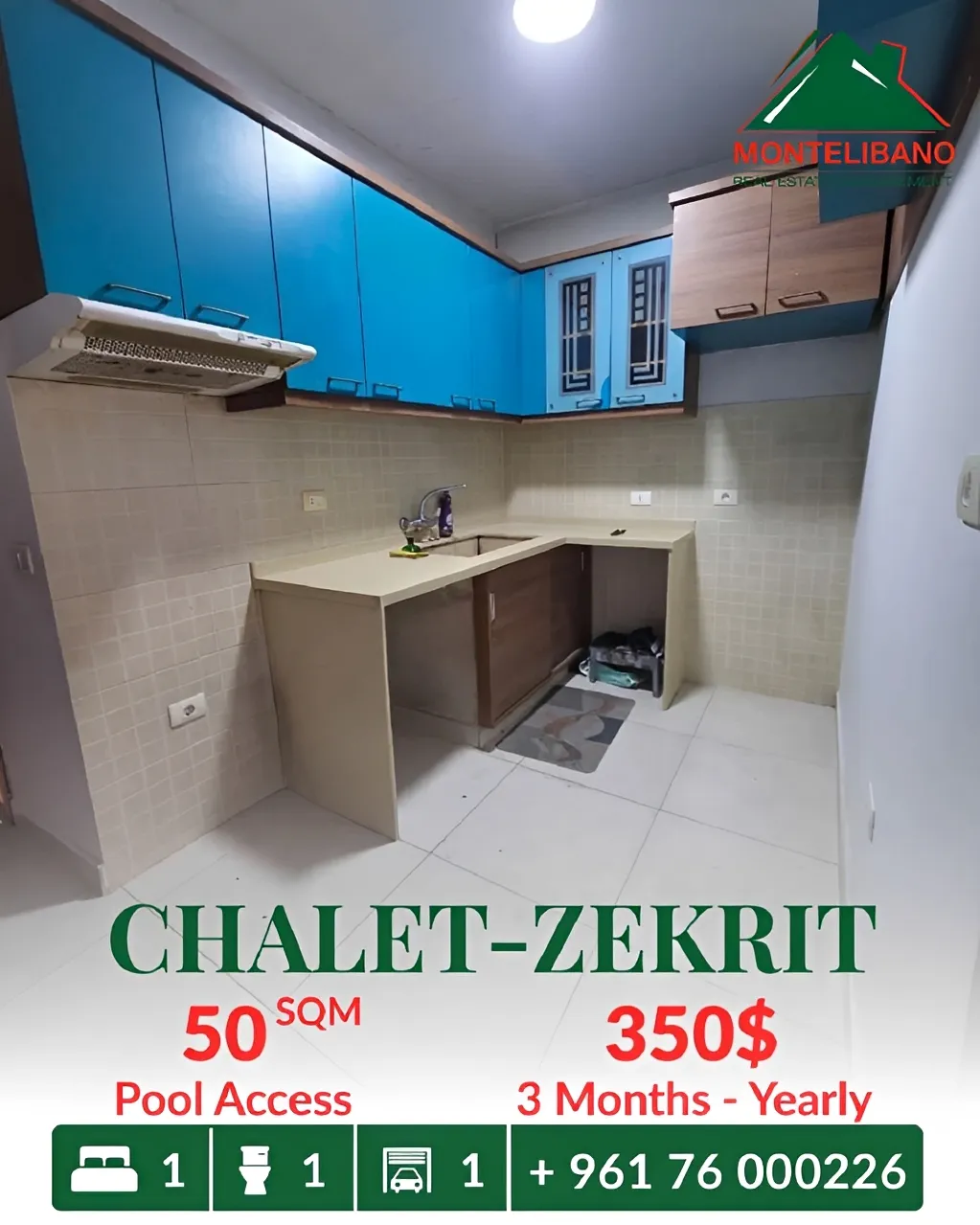 Chalet for rent in Zikrit