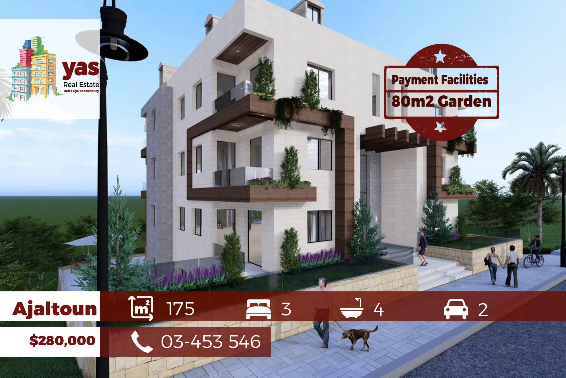 Apartment for Sale in Ajaltoun - 3 bed, 4 bath