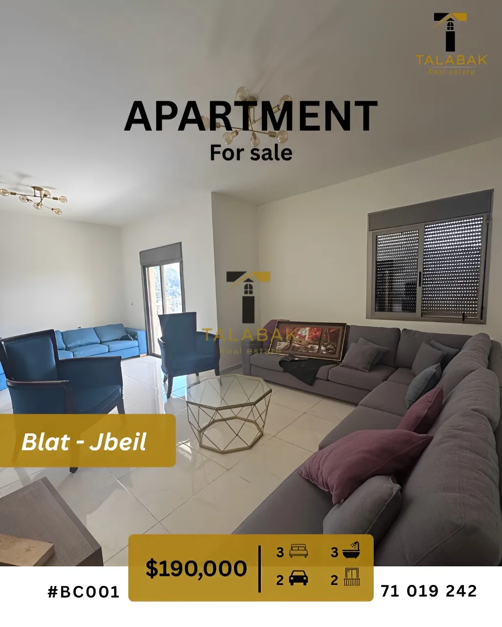 Apartment for sale in Blat