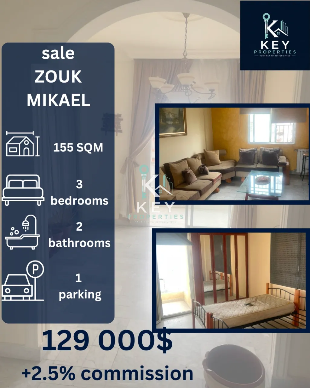 Apartment for sale in Zouk Mikael, Lebanon