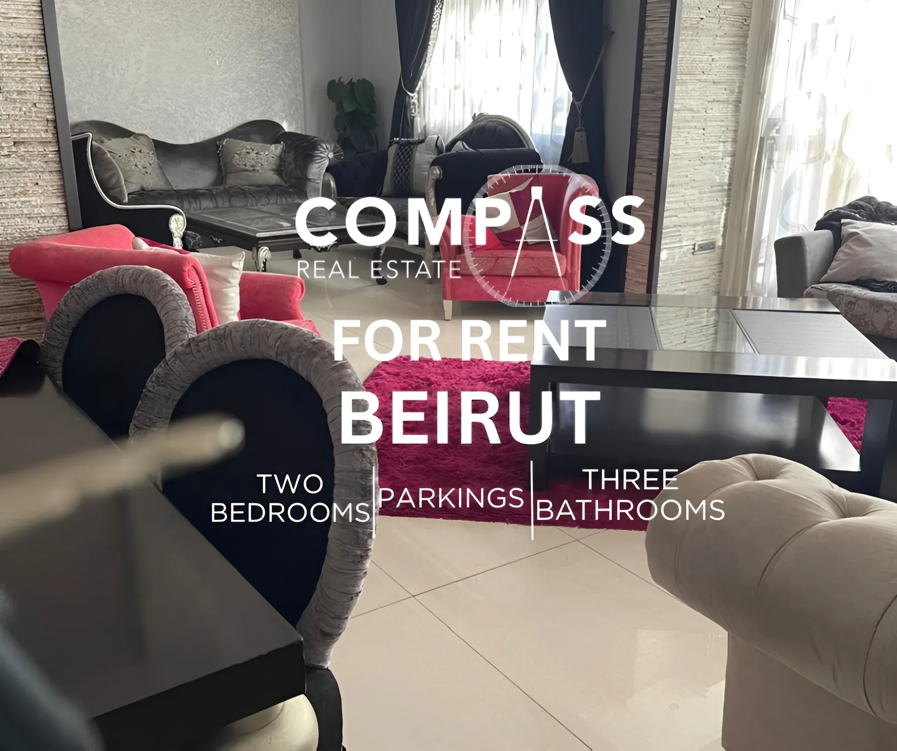 Apartment for Rent in Sanayeh, Beirut, Lebanon - 2 bed, 3 bath