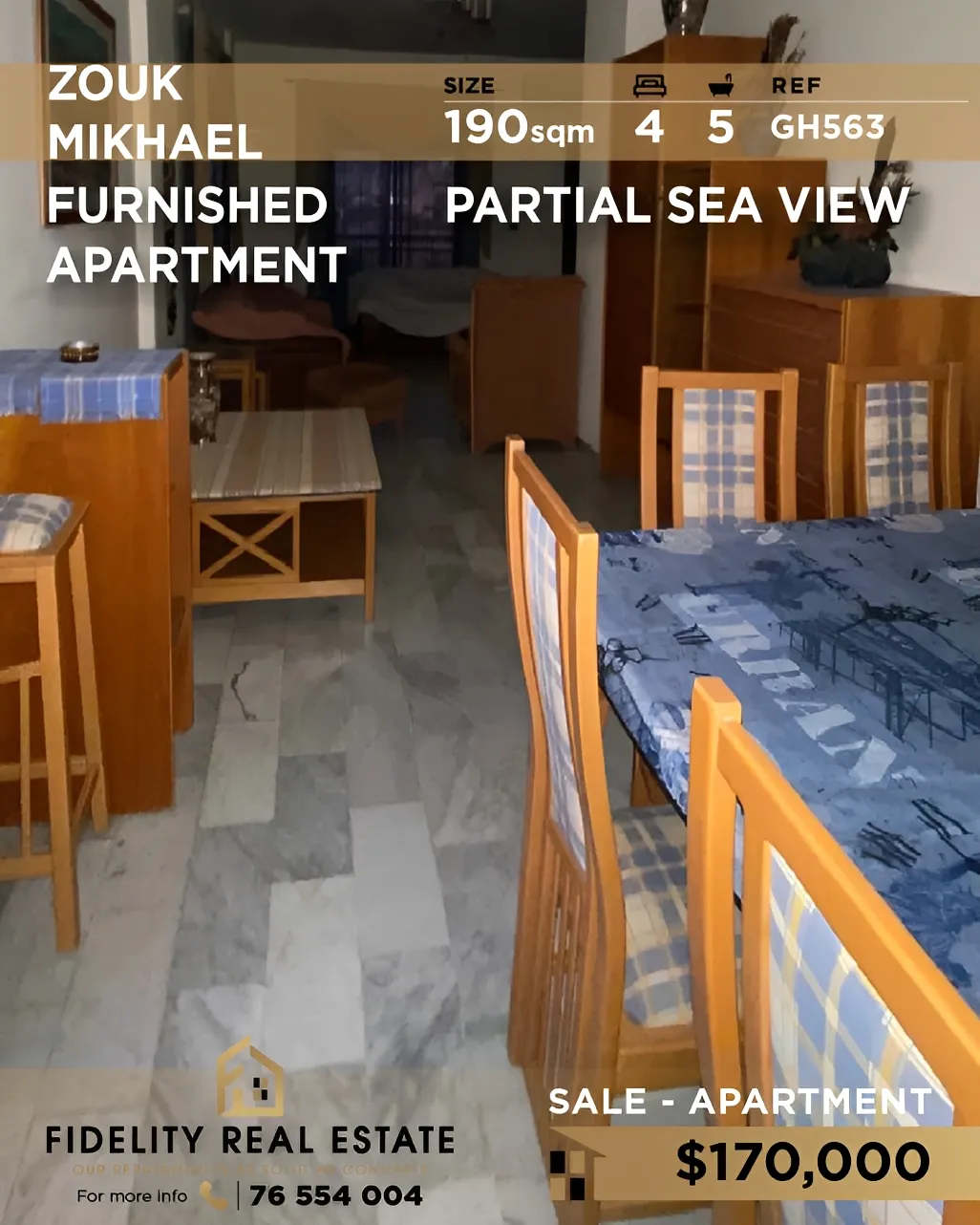 Apartment for sale in Zouk Mikael, Lebanon