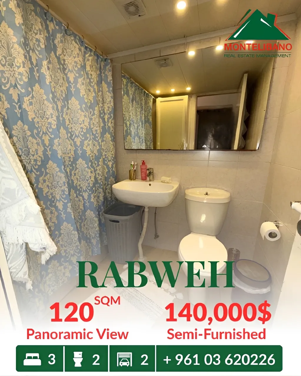 Apartment for sale in Rabweh, Bayrut, Lebanon