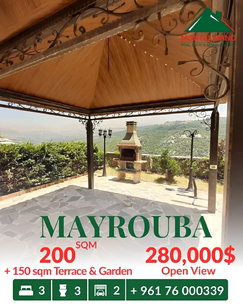 Apartment for sale in Mayrouba, Lebanon - 3 bed, 3 bath